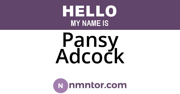 Pansy Adcock