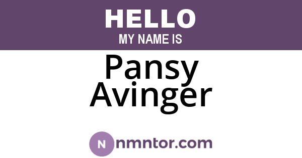 Pansy Avinger