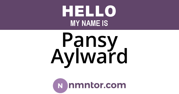 Pansy Aylward