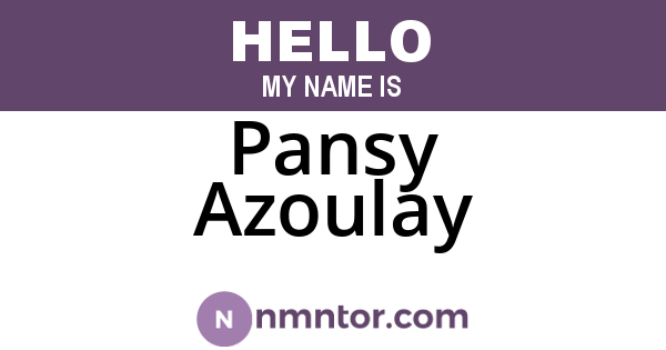Pansy Azoulay
