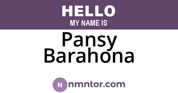 Pansy Barahona