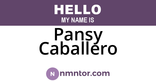 Pansy Caballero