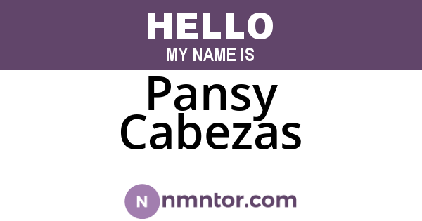 Pansy Cabezas