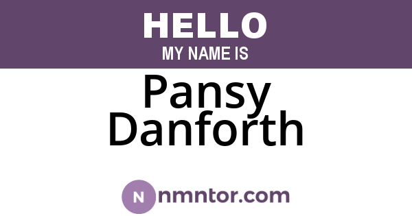 Pansy Danforth
