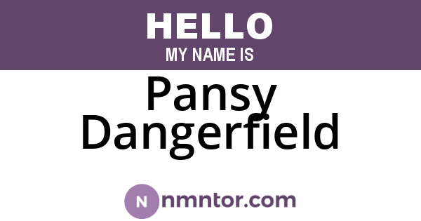Pansy Dangerfield