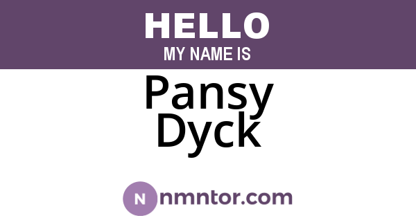 Pansy Dyck