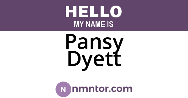 Pansy Dyett
