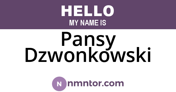Pansy Dzwonkowski