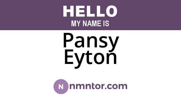 Pansy Eyton