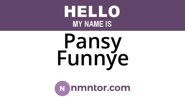 Pansy Funnye