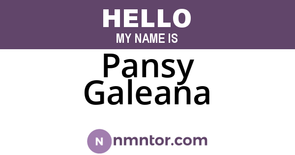 Pansy Galeana