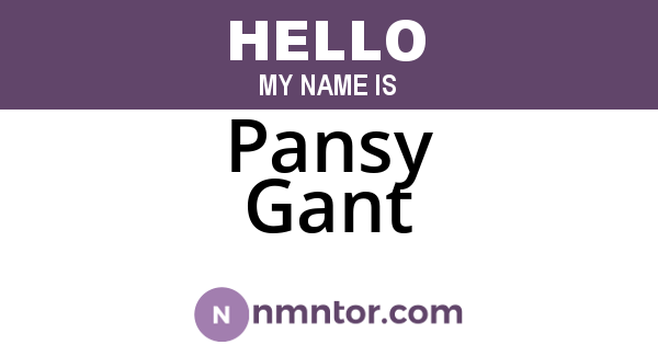 Pansy Gant