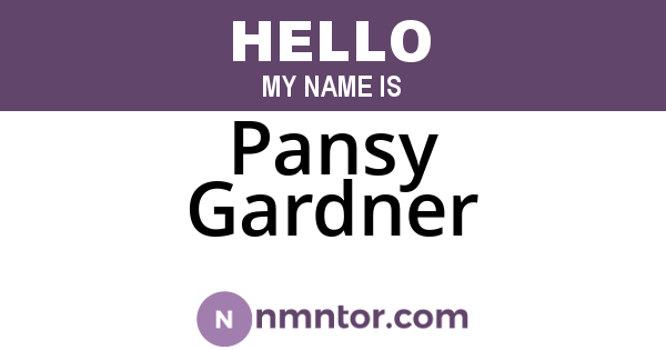 Pansy Gardner