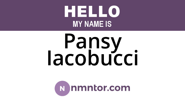 Pansy Iacobucci