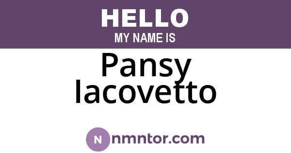 Pansy Iacovetto