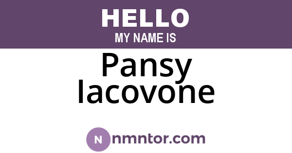 Pansy Iacovone