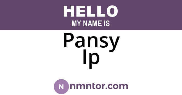 Pansy Ip