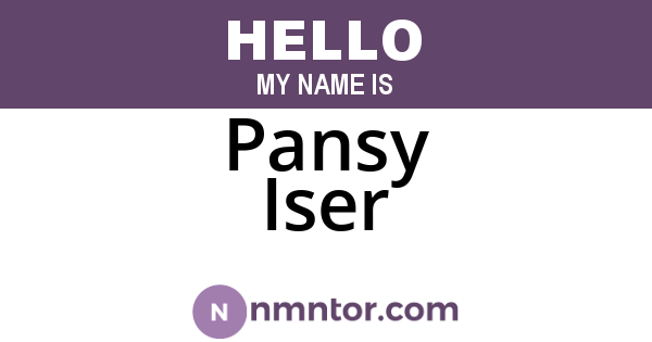 Pansy Iser