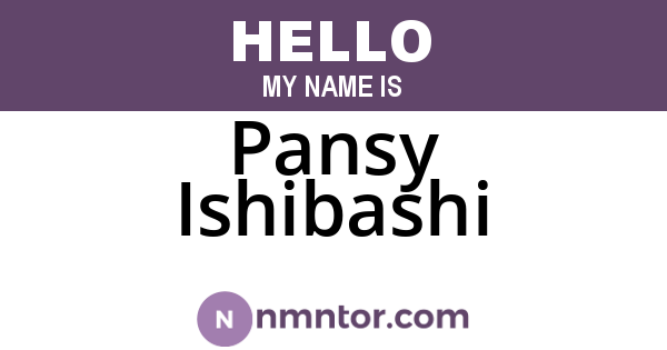 Pansy Ishibashi