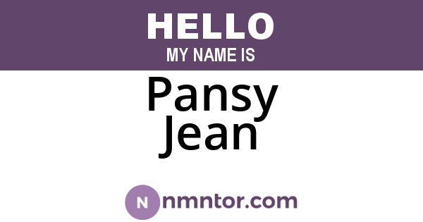 Pansy Jean
