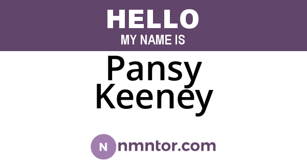 Pansy Keeney