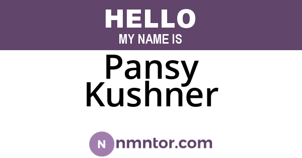 Pansy Kushner