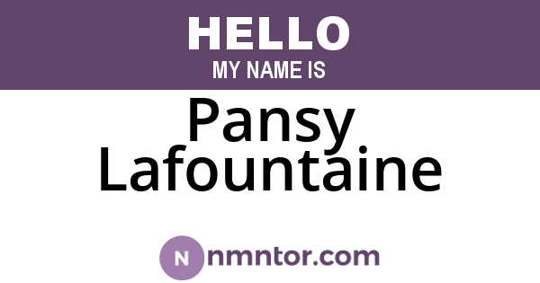 Pansy Lafountaine
