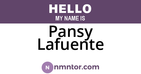 Pansy Lafuente