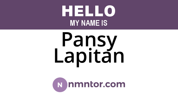 Pansy Lapitan