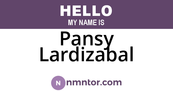 Pansy Lardizabal