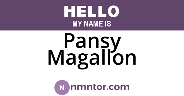 Pansy Magallon