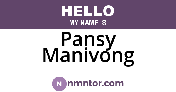 Pansy Manivong