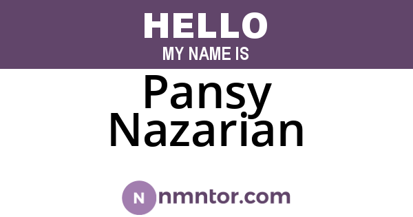 Pansy Nazarian