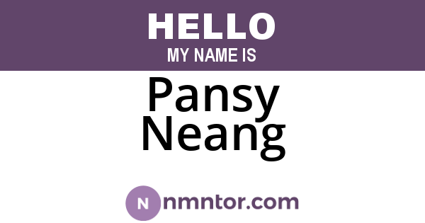 Pansy Neang