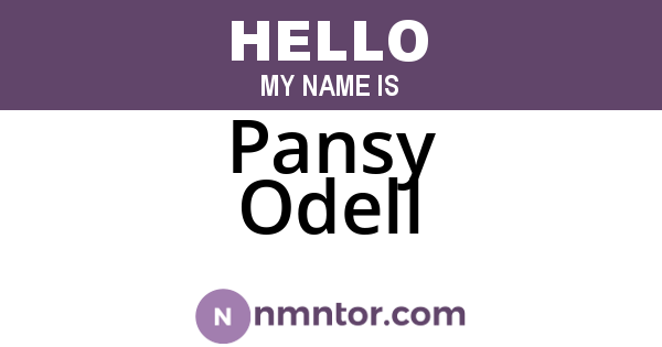 Pansy Odell