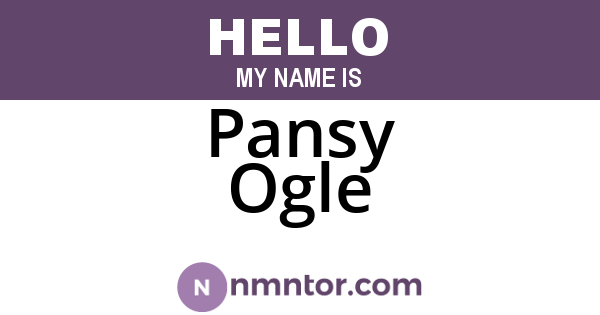 Pansy Ogle