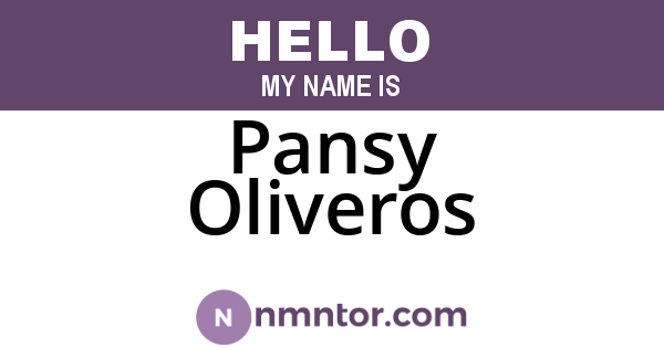 Pansy Oliveros