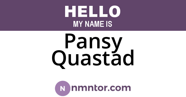 Pansy Quastad
