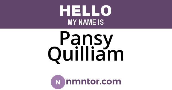 Pansy Quilliam