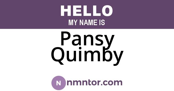 Pansy Quimby