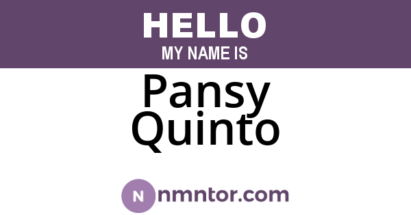 Pansy Quinto