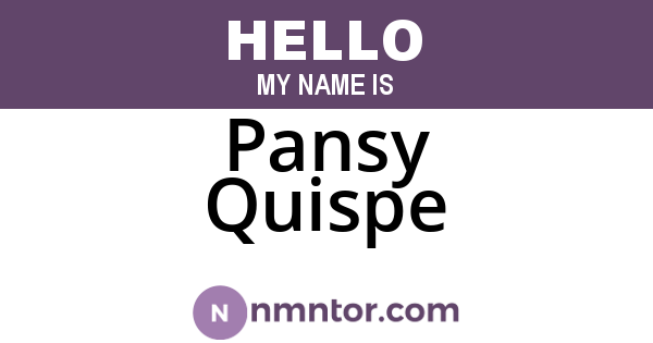Pansy Quispe