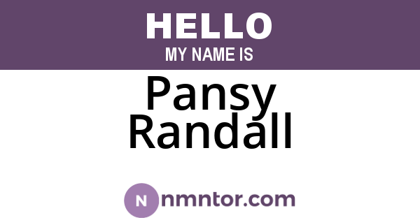 Pansy Randall