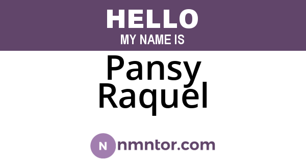 Pansy Raquel