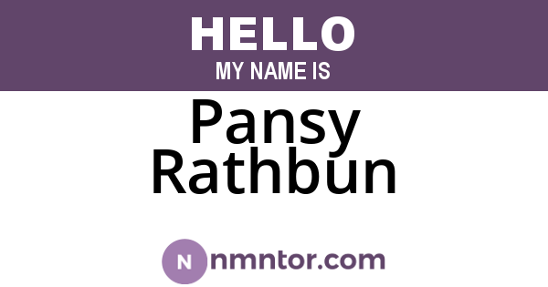 Pansy Rathbun