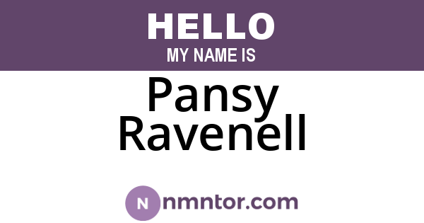 Pansy Ravenell