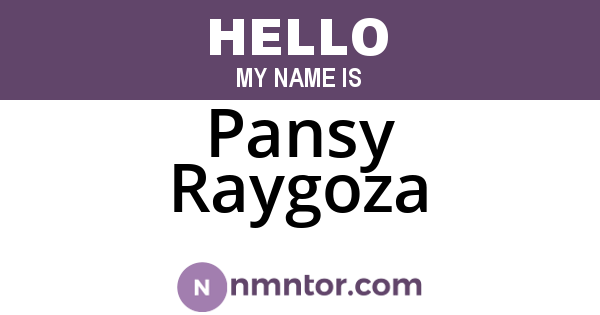 Pansy Raygoza