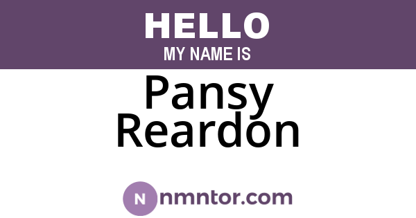 Pansy Reardon
