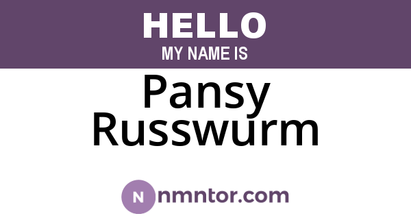 Pansy Russwurm
