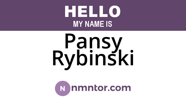 Pansy Rybinski